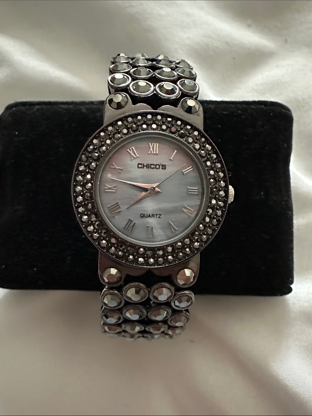 Chico's Silver-Tone Crystal Accent Women's Watch